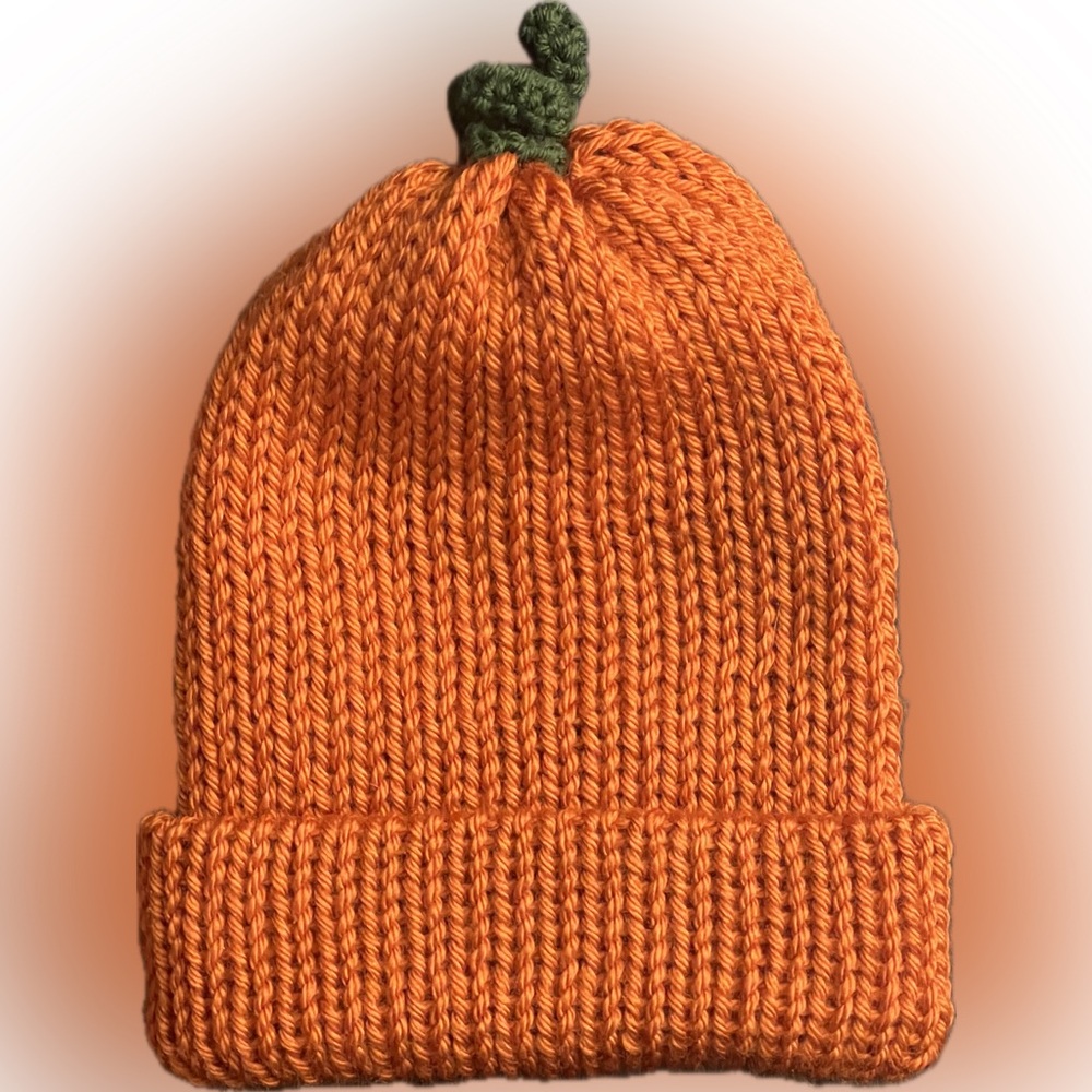 New Hand Crafted Knitted Hat Pumpkin Unisex